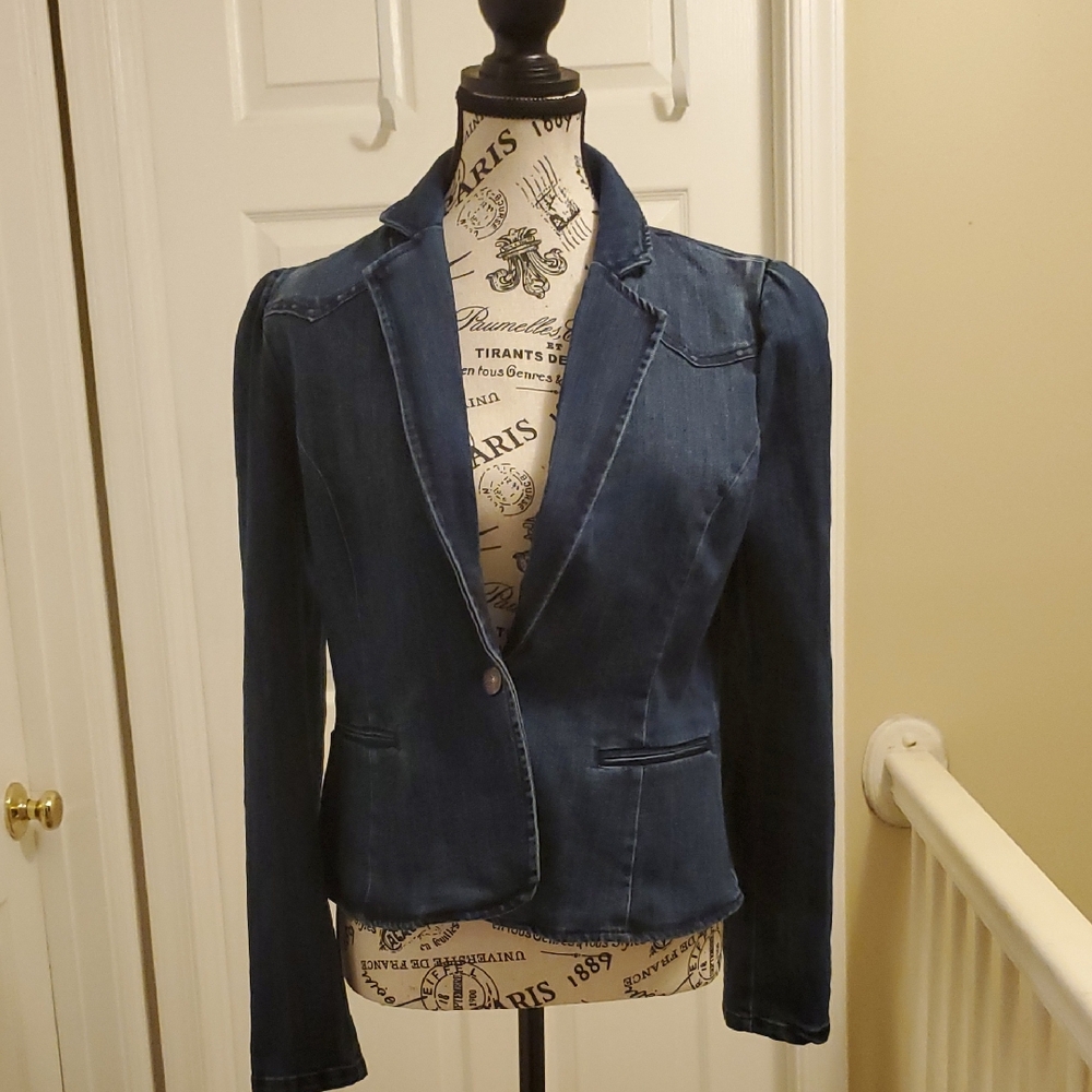 Women's Dark Blue Denim Jacket